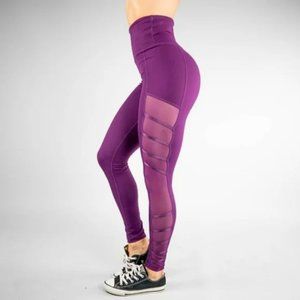 Buffbunny Purple Mesh High Waisted Elysium Moto Leggings